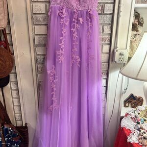 Nbn ladies 4 formal purple with tulle dress
